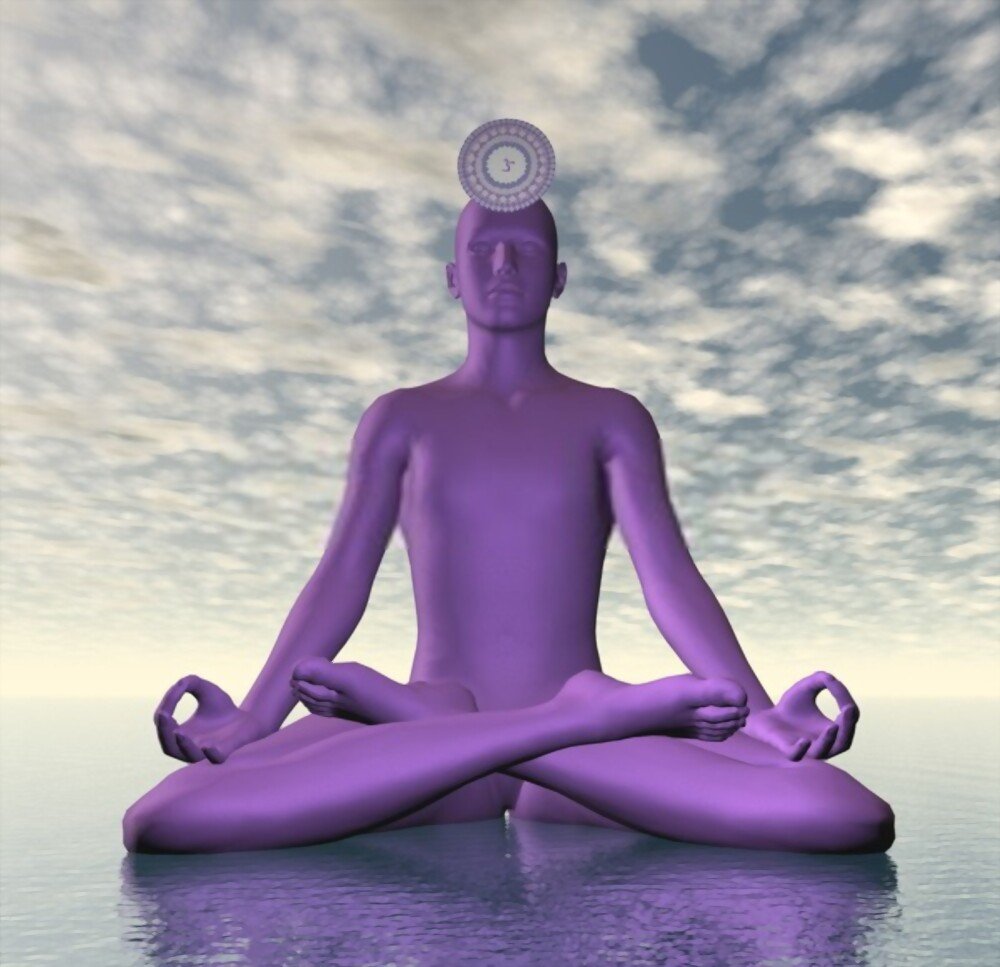 The Crown Chakra, also known as Sahasrara, is at the top of the head (1)