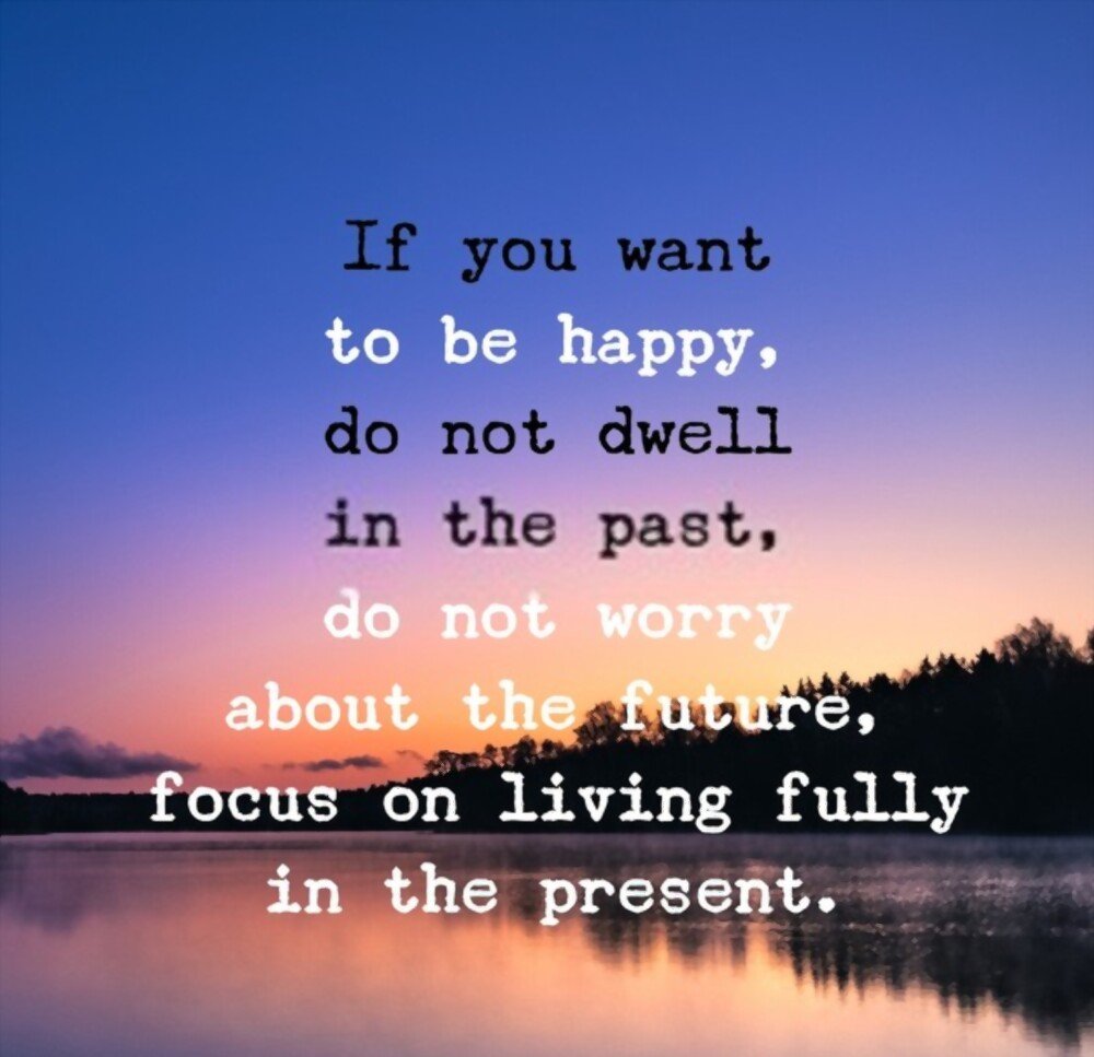 The mindfulness brought about by meditation helps people to be more aware of their present, and less stuck in their past.